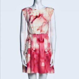 Alice + Olivia Silk Spring Blossom Dress
